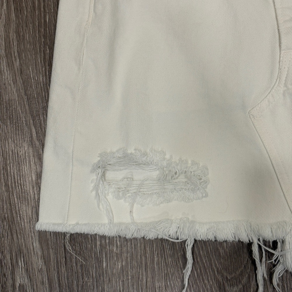 Moussy Vintage White Japanese Denim Ripliy Distressed Mini Skirt 25 Going Out - Picture 5 of 10